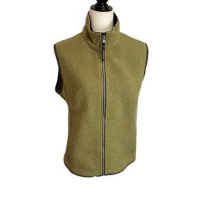Woolrich  Fern Green Technowool   Womens Full Zip Lined Wool Vest   Size Large